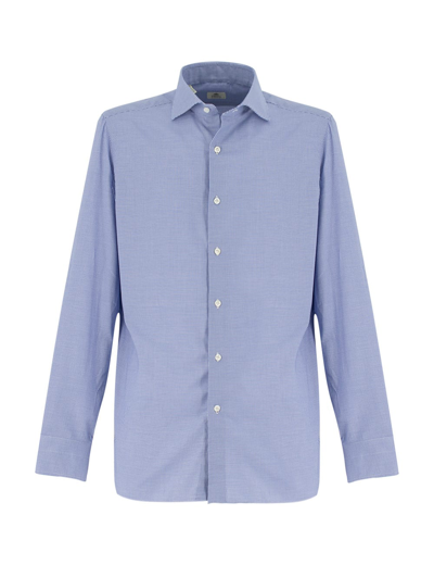 Shop Luigi Borrelli Shirt In Azzurro Scuro