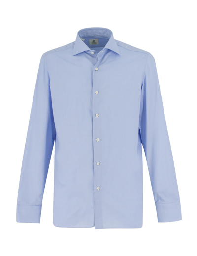 Shop Luigi Borrelli Shirt In Azzurro Medio