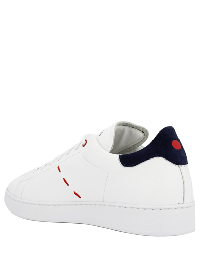Shop Kiton Sneakers In White/blue