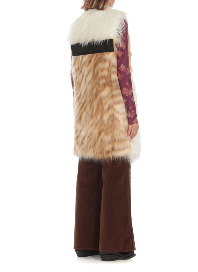 Shop Alabama Muse Ecofur Gilet In Milk/caramel