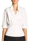 FENDI Cotton Poplin Wrap Blouse