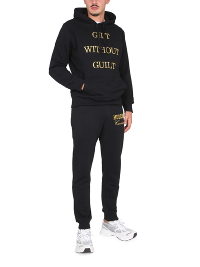 Shop Moschino Guilt Without Guilt Sweatshirt In Nero