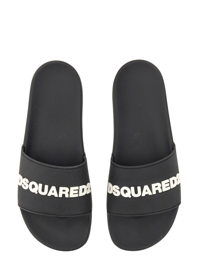 Shop Dsquared2 Slide Sandal In Nero