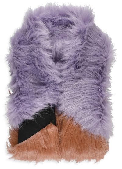 Shop Alabama Muse Eco Fur Scarf In Lilac/pink