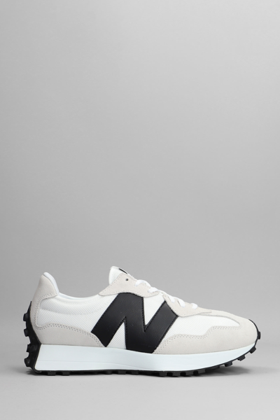 Shop New Balance 327 Sneakers In White Suede And Fabric