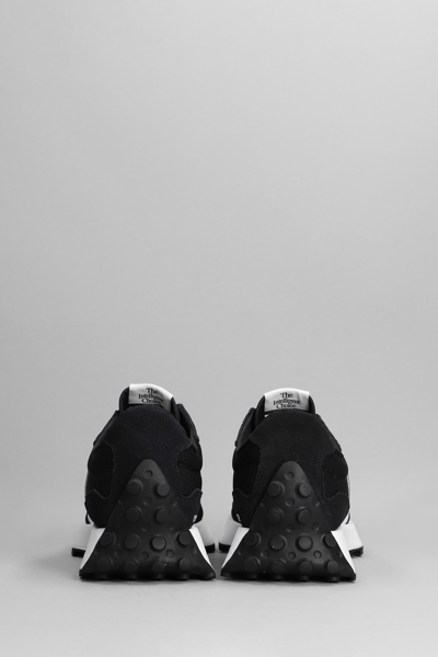 Shop New Balance 327 Sneakers In Black Suede And Fabric