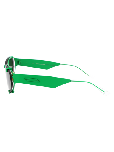 Shop Bottega Veneta Bv1165s Sunglasses In 001 Green Green Black