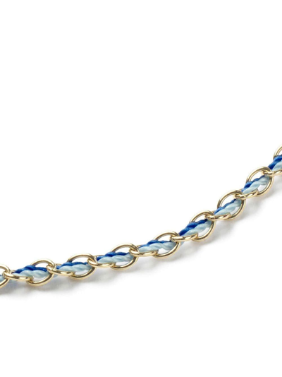 Shop The Alkemistry 18kt Yellow Gold Nurture Woven Necklace In Blue