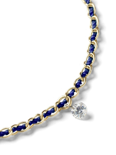 Shop The Alkemistry 18kt Yellow Gold Intuition Diamond Woven Bracelet In Blue