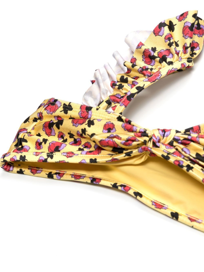 Shop Zimmermann Tiggy Tie Mismatched Bikini Set In Yellow