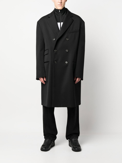 424 Double-breasted Oversize Coat In Black