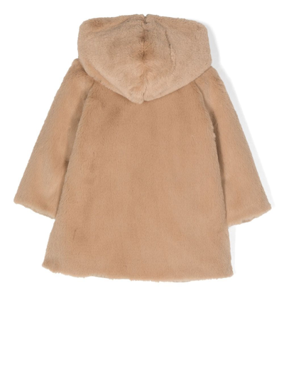 Il Gufo Double-breasted Faux-fur Coat In Brown