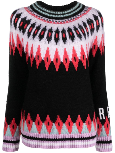 Red Valentino Blend Knit Sweater Black,multi | ModeSens
