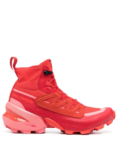 Shop Mm6 Maison Margiela X Salomon High-top Sneakers In Red