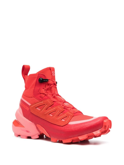 Shop Mm6 Maison Margiela X Salomon High-top Sneakers In Red