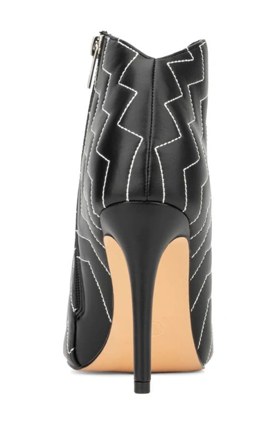 New York And Company Yesenia Quilted Bootie In Black/ White