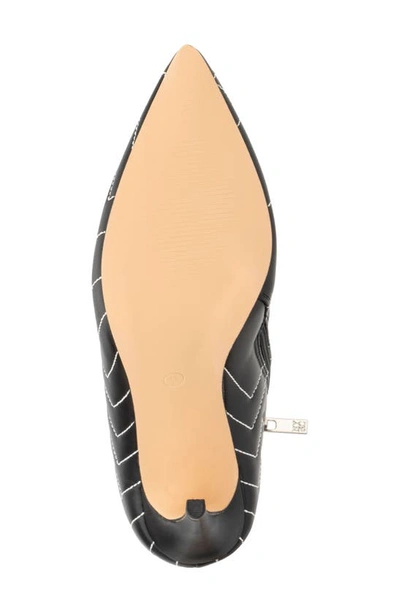 New York And Company Yesenia Quilted Bootie In Black/ White