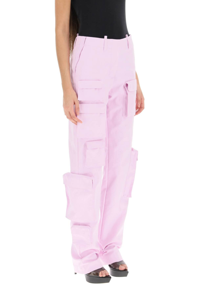 Shop Off-white Gabardine Cargo Pants In Pink