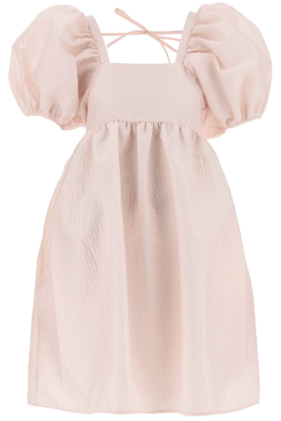 Shop Cecilie Bahnsen Mini 'tilde' Stria Matelassé Dress In Pink