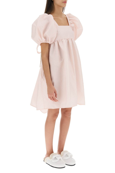 Shop Cecilie Bahnsen Mini 'tilde' Stria Matelassé Dress In Pink