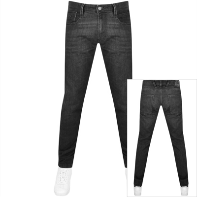 Shop Replay Anbass Slim Fit Jeans Black