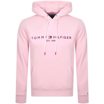 Tommy Hilfiger Logo Hoodie Pink | ModeSens
