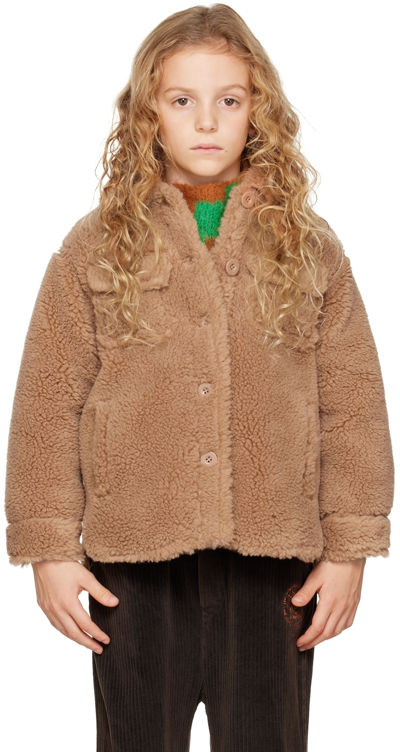 Shop Stand Studio Kids Brown Sabi Jacket In Sand