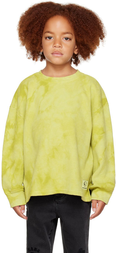 Shop Wildkind Kids Green Jian Long Sleeve T-shirt In Waffle Olive