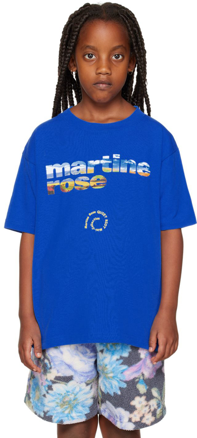 Shop Martine Rose Ssense Exclusive Kids Blue T-shirt