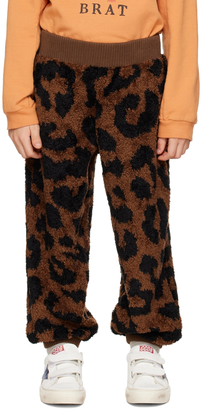 Shop Daily Brat Kids Brown Leopard Lounge Pants