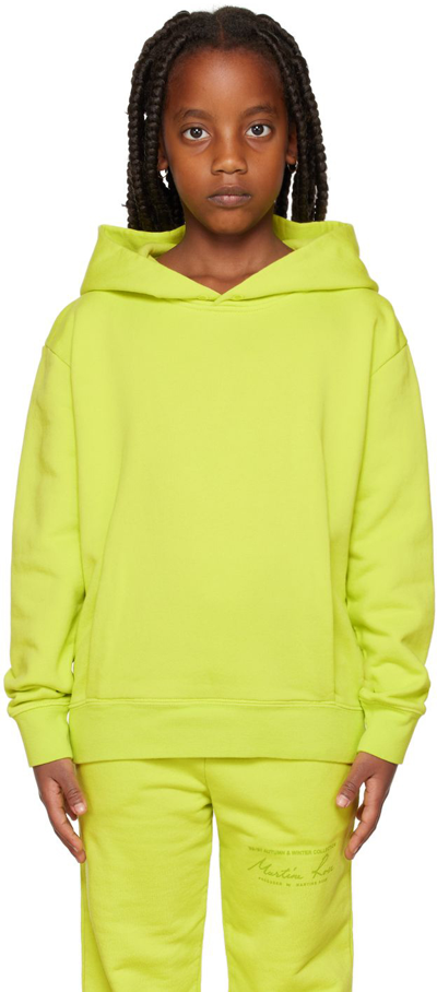 Shop Martine Rose Ssense Exclusive Kids Green Hoodie In Lime Green