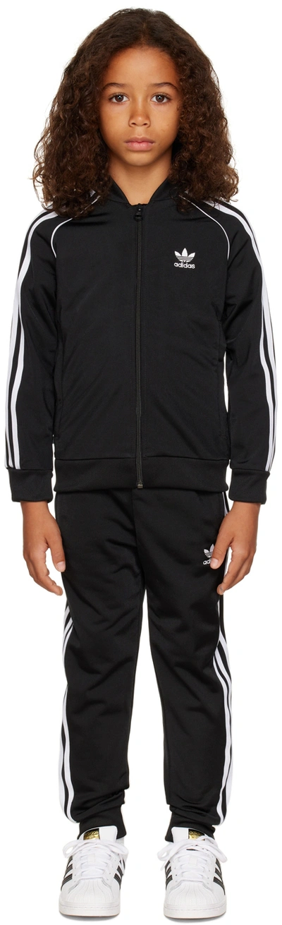 Adidas Originals Kids Black & White Adicolor Sst Little Kids Tracksuit In  Black / White | ModeSens