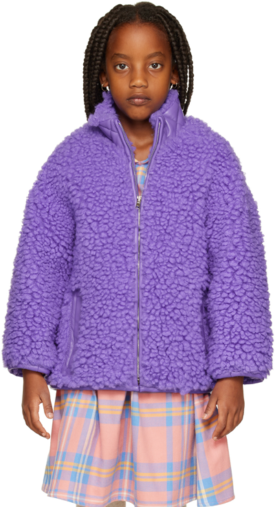 Stand Studio Kids Purple Azalea Jacket In Neon Violet