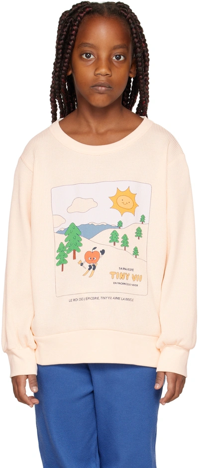 Shop Tinycottons Kids Off-white 'sa Majesté' Sweatshirt In Light Cream 103