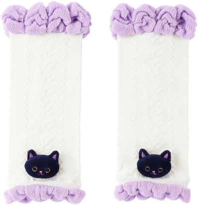 Anna Sui Mini Ssense Exclusive Baby Purple Cat Leg Warmers In Lavender 61