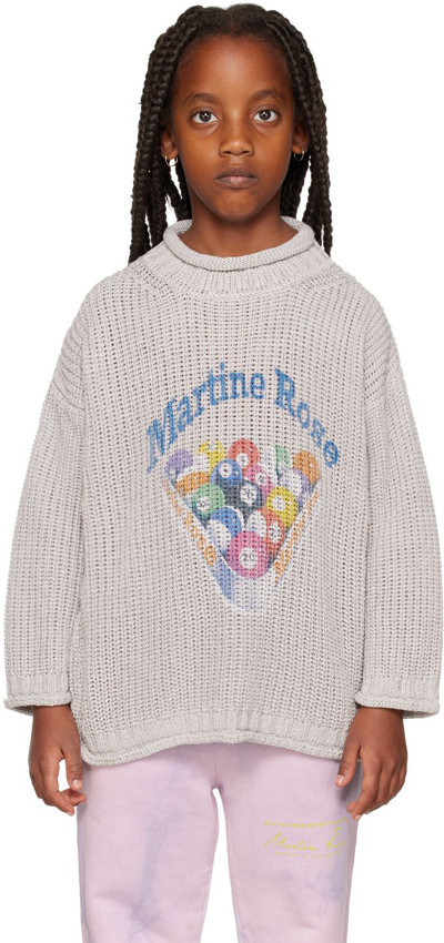 Shop Martine Rose Ssense Exclusive Kids Gray Bassett Sweater In Grey