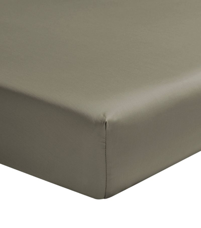 Shop Alexandre Turpault Teophile King Fitted Sheet (160cm X 200cm) In Green