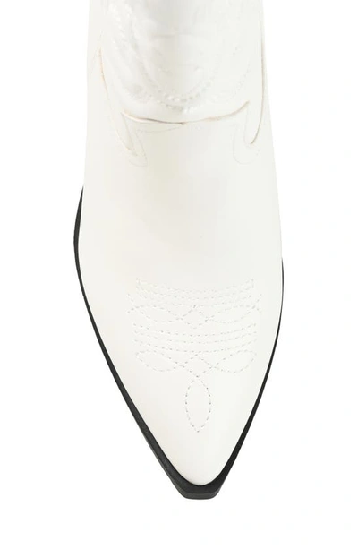 Journee Collection Women's Chantry Mid Shaft Western Boots In White