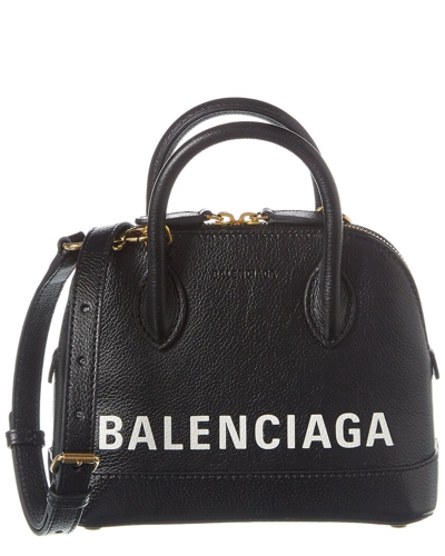 Balenciaga Ville Xxs Leather Top Handle Tote In Black | ModeSens