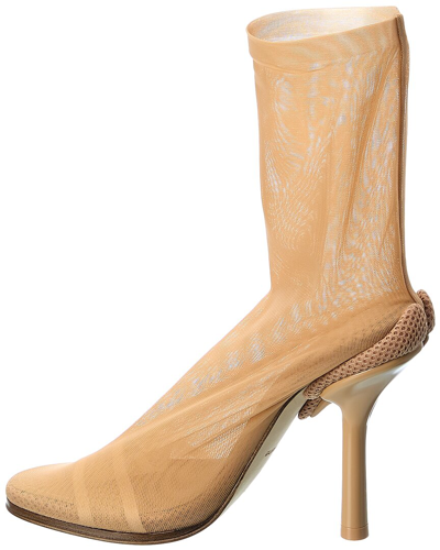 Shop Burberry Stretch Tulle Sock Boot In Beige
