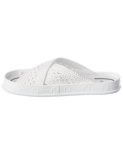 Shop Fendi Reflections Sandal In White