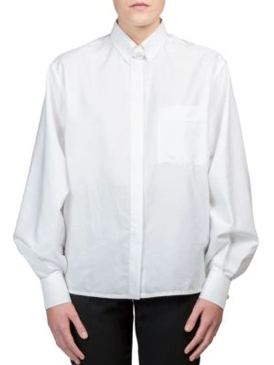 Shop Lanvin Long-sleeve Pocket Shirt In White