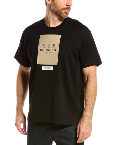 Burberry Logo T-shirt In Black | ModeSens