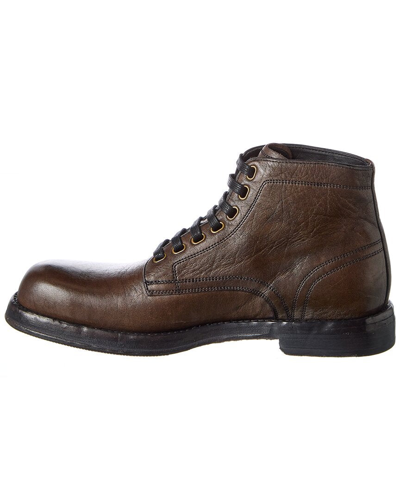Shop Dolce & Gabbana Bernini Leather Boot In Brown