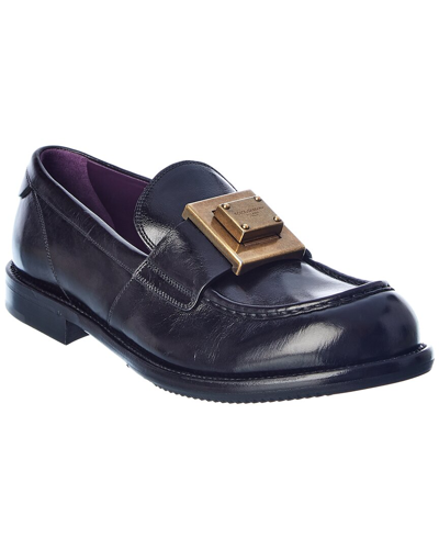 Dolce & Gabbana Leather Loafer In Black | ModeSens
