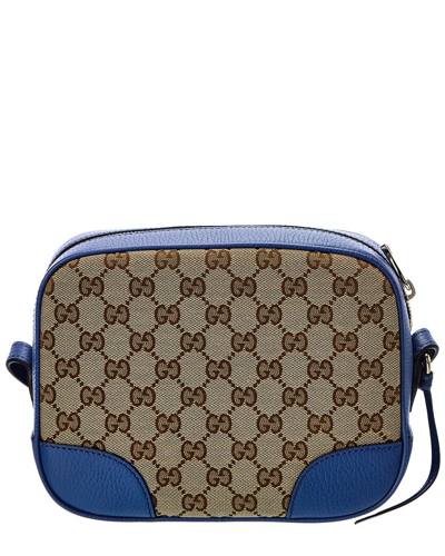 Shop Gucci Gg Canvas & Leather Crossbody In Beige