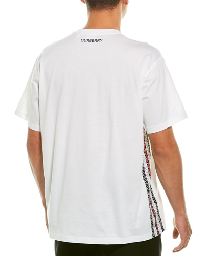 Shop Burberry Monogram Stripe T-shirt In White