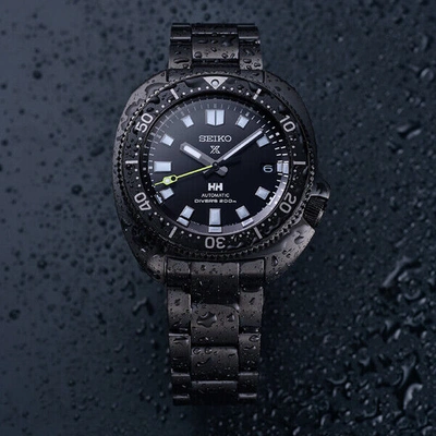 Pre-owned Seiko Prospex Sbdc181 Helly Hansen Limited Automatic Watch Black Diver Scuba