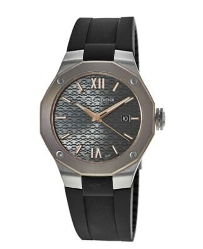 Pre-owned Baume Et Mercier Baume & Mercier Riviera Automatic Grey Dial Rubber Strap Men's Watch 10660