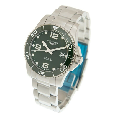 Pre-owned Longines Hydroconquest Automatic Green Dial Men's Watch L37814066